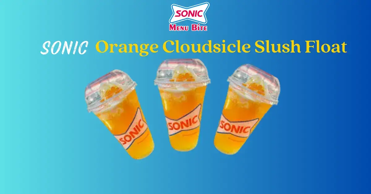 Sonic Slush Menu 12 Orange Cloudsicle Slush Float