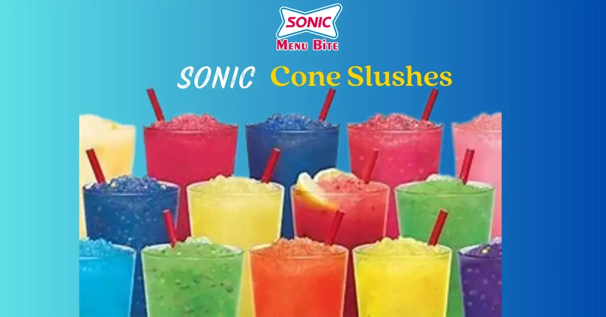 Sonic Slush Menu 14 sonic cone slushes