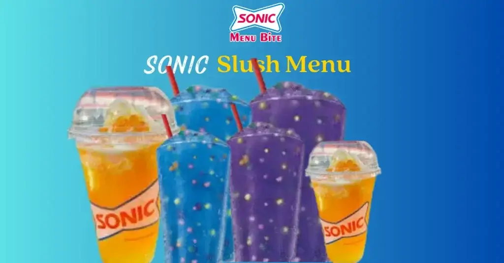 Sonic Slush Menu 1 Sonic Slush Menu